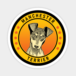 Manchester Terrier Dog Portrait Magnet